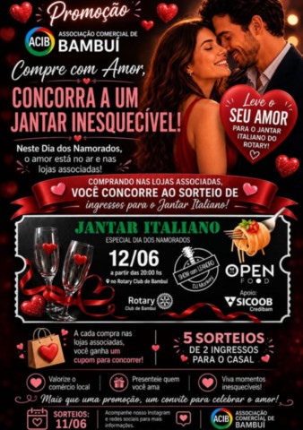Dia dos Namorados - concorra a um Jantar Inesquecível!!!